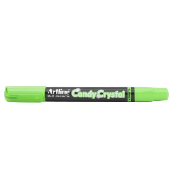 Resaltador Seco, Candy Crystal, Verde Fluo, 1 Und