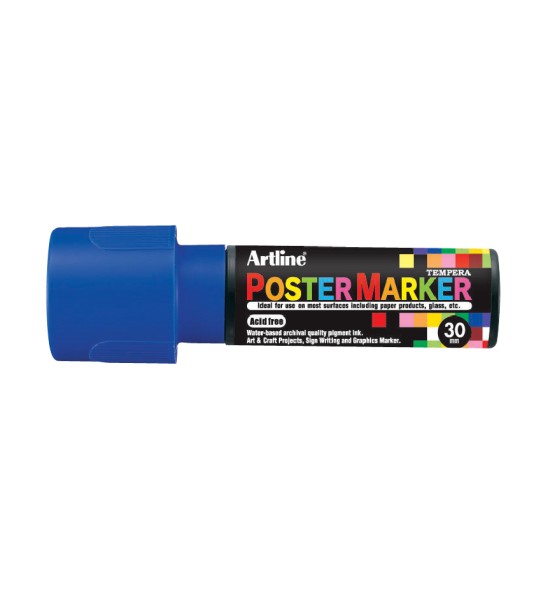 Marcadores, Poster, 30.0 mm, Azul, 1 Und