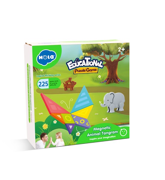 Tangram Magnético de Animales, (225 Cartas de Juego), Serie de Pensamiento Lógico, Unidad