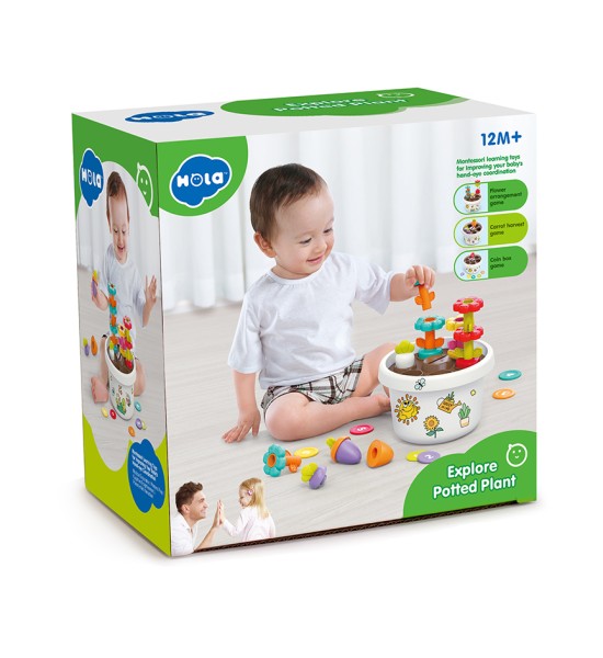 Juego de Planta en Maceta, 5 juegos en 1, Aprendizaje Montessori, Unidad