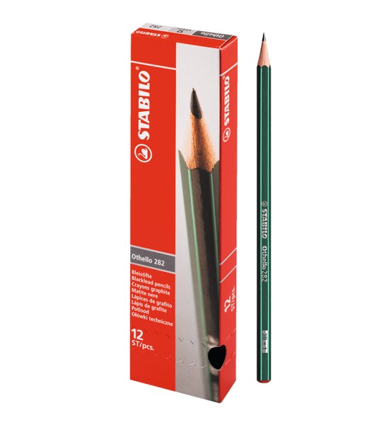 Lápices de Dibujo, Othello, 3B, Cuerpo Hexagonal, Mina 2.2-3.0 mm, Caja x 12 Unds.