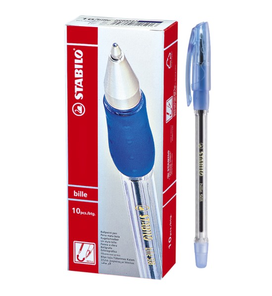 Bolígrafo, Bille 508, Punta Fina 0.4 mm, Azul, Caja x 10 Unds. 