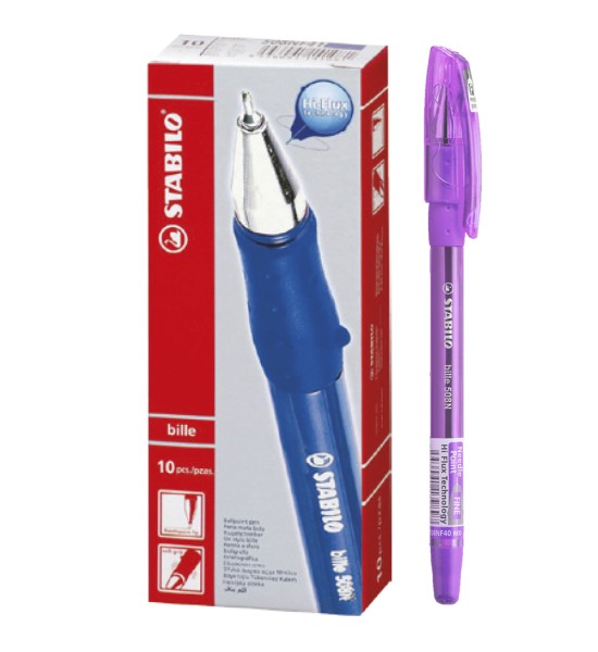 Bolígrafo, Bille Hi-Flux 508NF, Punta Aguja 0.38 mm, Morado, Caja x 10 Unds. 
