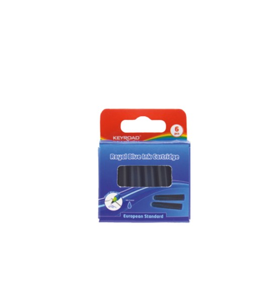Repuestos para Rollerball y Pluma Fuente, Azul, Caja x 6 Unds. 