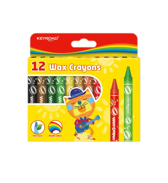 Crayones de Cera, Jumbo, 11 mm, Caja x 12 Colores