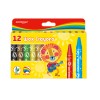 Crayones de Cera, Jumbo XL, 14 mm, Caja x 12 Colores