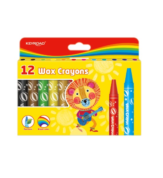 Crayones de Cera, Jumbo XL, 14 mm, Caja x 12 Colores