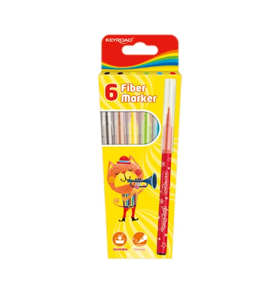 Marcadores Escolares, Caja x 6 Colores