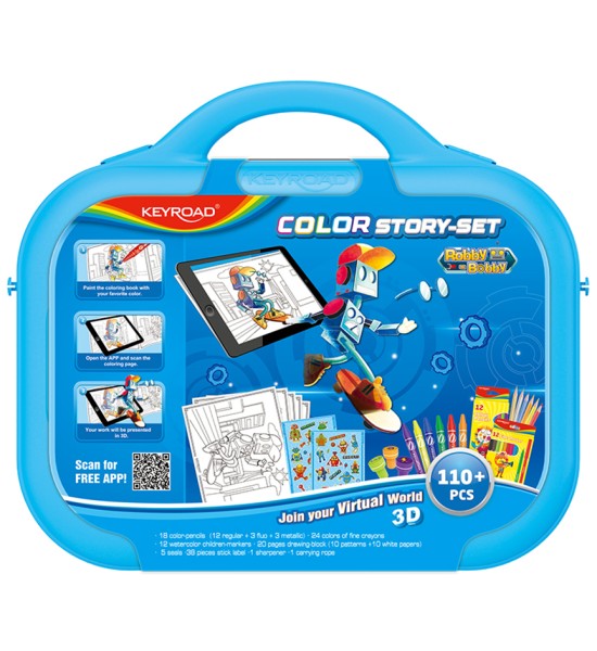Colouring Travel Box, Celeste, Robby Bobby, 1 Set