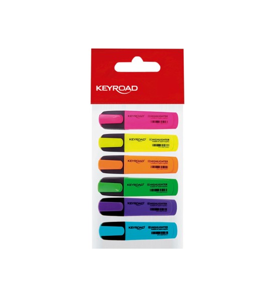 Resaltador, Highlighter, Col Surt, Blister x 6 Und