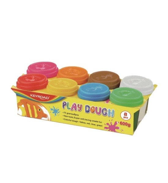Masillas, Play Dough, Caja 8 Potes x 75 g. c.u. Col. Surt.