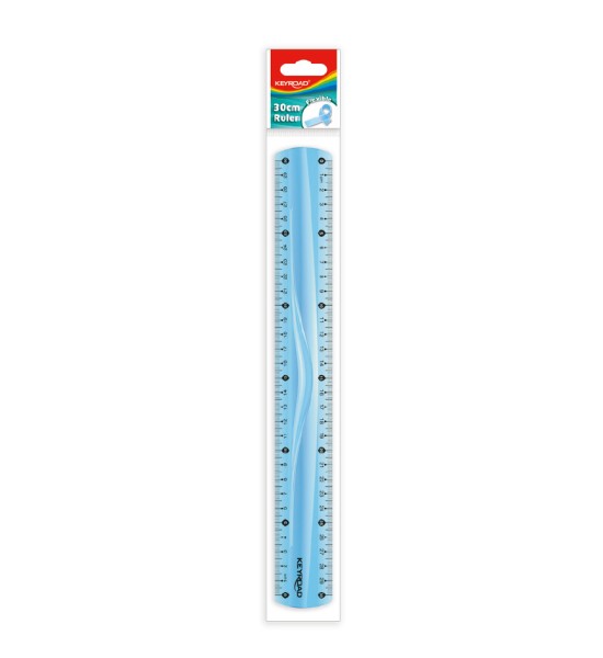 Regla Plástica, Flexible, 30 cm., Pack x 1 Und.