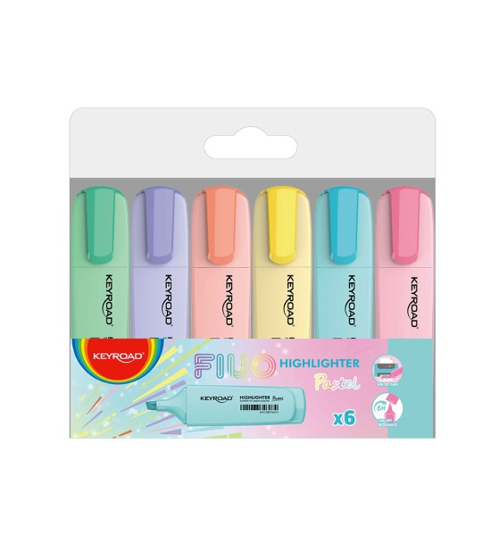 Resaltador, Highlighter, Pastel, Est. x 6 Unds