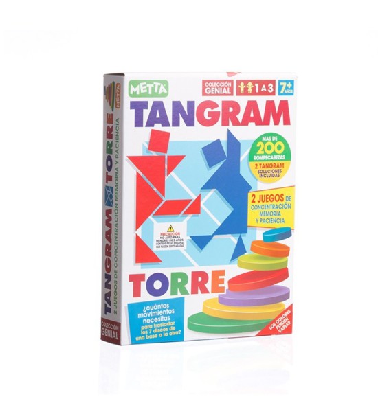 Juego Tangram, 200 formas (+7 años), 1 Und