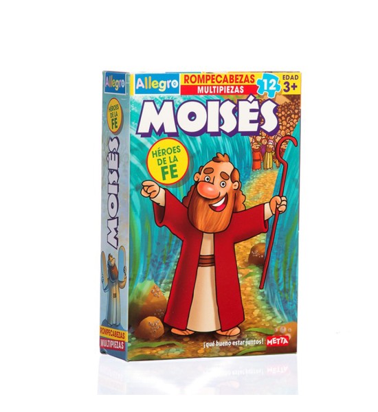 Rompecabezas Reversible, Moisés, 12 piezas, (+3 años), 1 Und. 