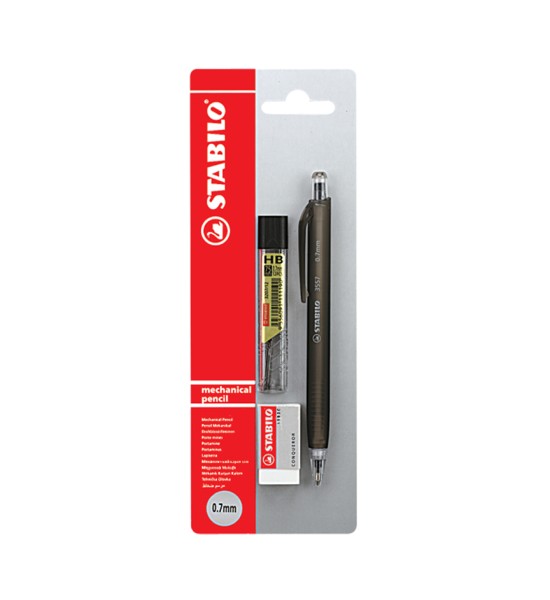 Portaminas, 3557, 0.7 mm, Blister x 1 Und + Tubo x 12 Minas HB + Borrador.  