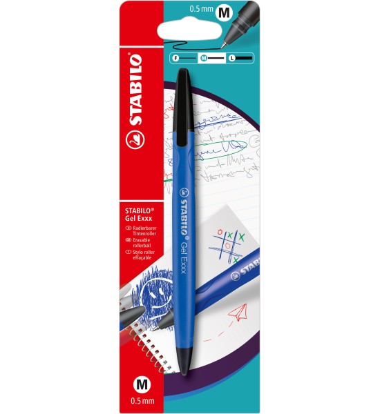 Bolígrafo Gel Borrable, Gel Exx, Azul, Blister x 1 Und.