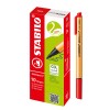Rotulador, Green Point, Punta 0.8 mm, Rojo, Caja x 10 Unds.