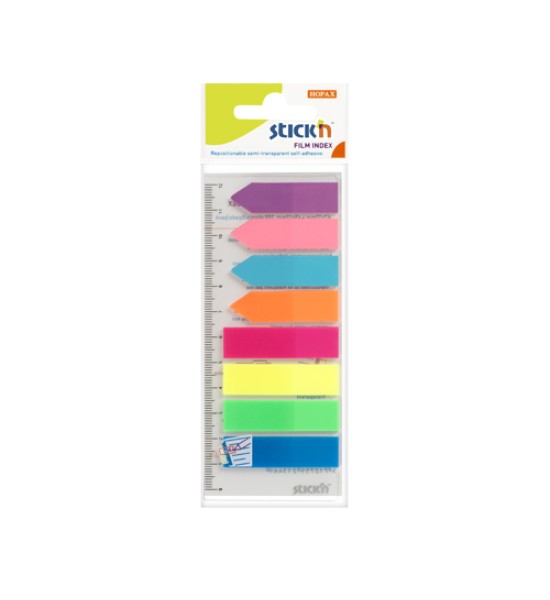 Film Index, 45 mm x 12 mm, Barras y Flechas Mix, Blister x 8 Col. 25 x Color