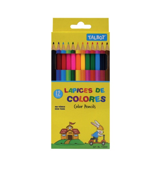 Lápices de Color, Largos, Caja x 12 Colores