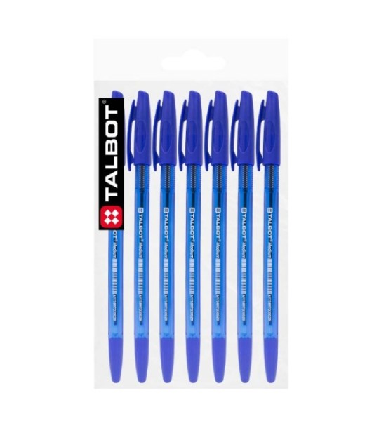 Bolígrafo, Ballpoint Pen, M, Pack x 6 Unds + 1,  Azul
