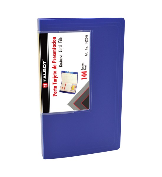 Porta Tarjetas, Plástico, Capacidad 144 tarjetas, 1 Und.