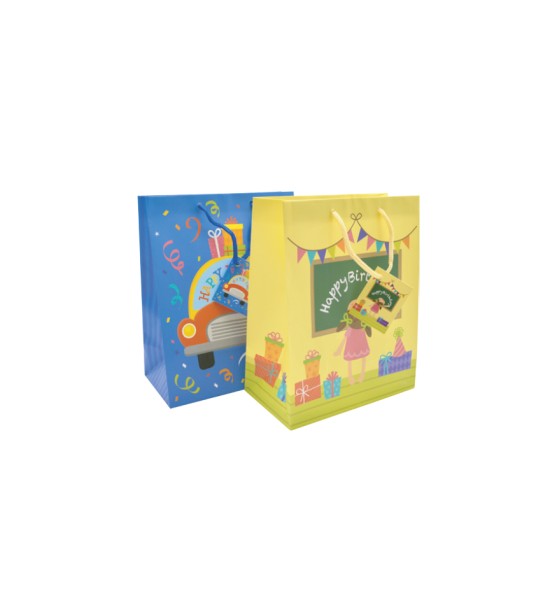 Bolsas de Regalo, Medium, 18 cm x 22.5 cm, Cumpleaños Niños, 1 Und.