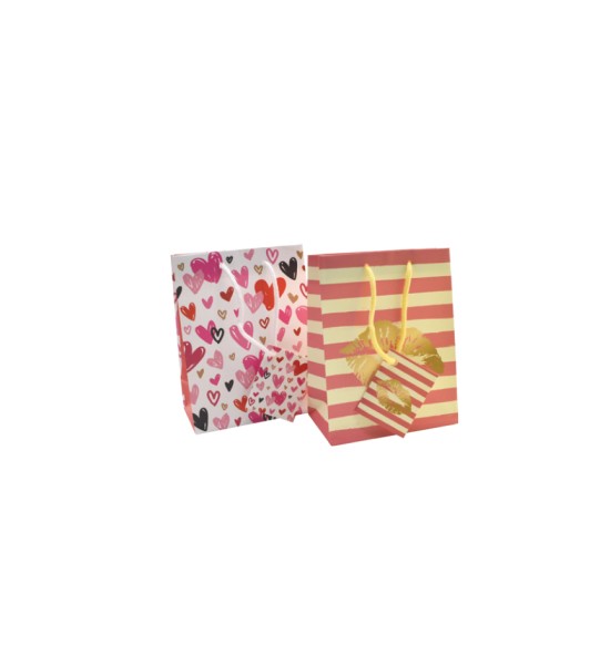 Bolsas de Regalo, Small, 11.3 cm x 14.4 cm, Hearts, Love, 1 Und.