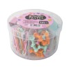 Set, Talbot Colors Pastel, Chinchetas, Ligas y Clips, Caja Plastica Circular, 1 Und