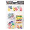 Set, Talbot Colors, Chinchetas y Clips, Caja Plastica Rectangular, 1 Und