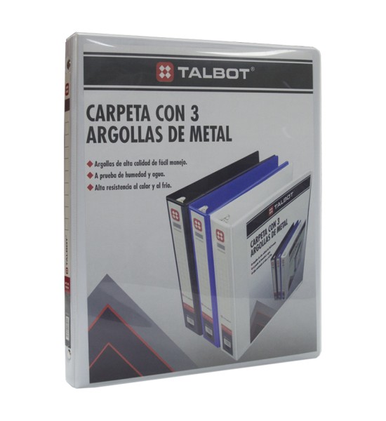Archivador, 3 Argollas, 0.5", Tam. Carta, Blanco, 1 Und.