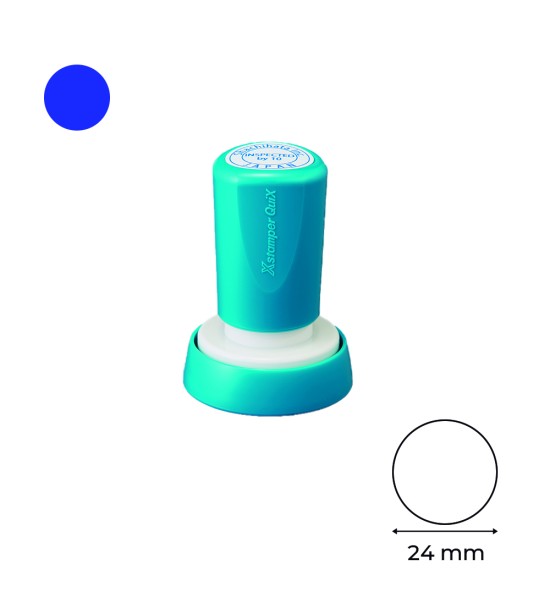 Estructura, para Sello, Azul, Circular 24mm, 1 Und. 