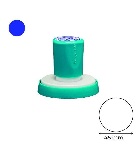 Estructura, para Sello, Azul, Circular 45mm, 1 Und. 