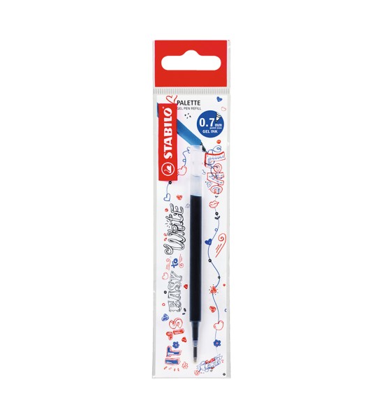 Refill para Rollerball Retractil, Palette, Punta Media 0.7 mm, Azul, Pack x 1 Und.