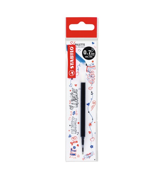 Refill para Rollerball Retractil, Palette, Punta Fina 0.4 mm, Negro, Pack x 1 Und. 