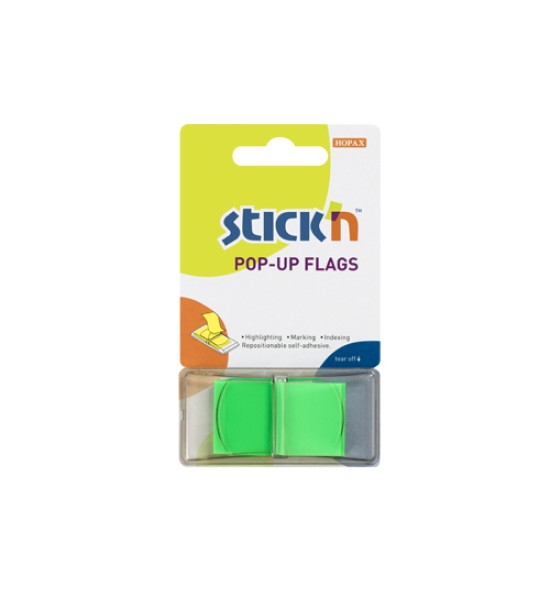 Film Index, Pop-Up, 45 mm x 25 mm, Blister x 25 Barras, Col. Verde Limon