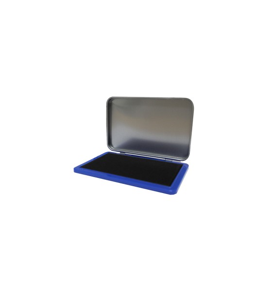 Tampo Almohadilla (122 x 83 x 14 mm), Sin Tinta, Base Azul, 1 Und.