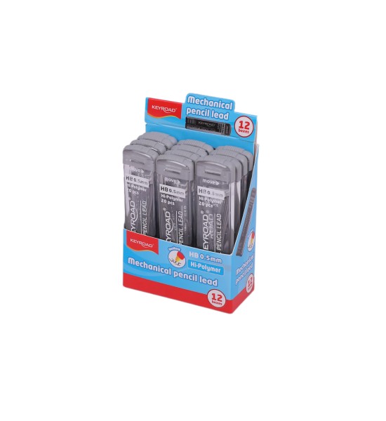 Minas para Portaminas, HB, 0.5 mm, 12 Tubos x 20 pzas. Caja x 12